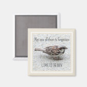 Schattigee mus vogel foto bijbel vers eenvoudige t magneet (Voorkant / Achterkant)