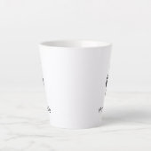 Schattigee Musical Treble Clef gepersonaliseerd Latte Mok (Voorkant)