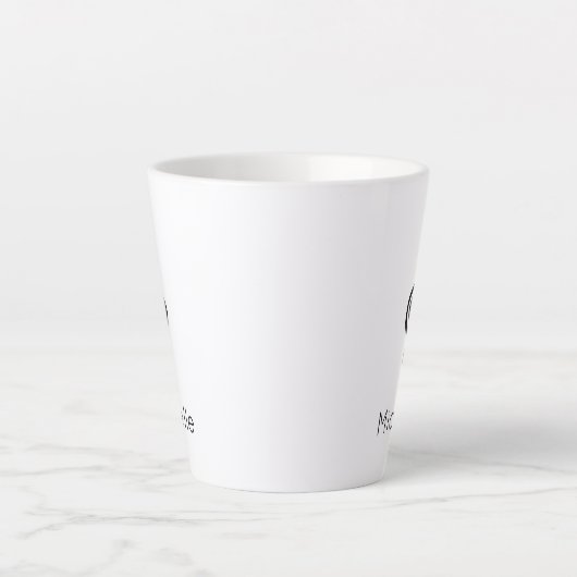 Schattigee Musical Treble Clef gepersonaliseerd Latte Mok (Voorkant)