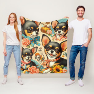Schattigee naadloze Chihuahua Fleece Deken