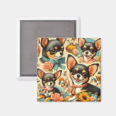 Schattigee naadloze Chihuahua Magneet (Voorkant / Achterkant)