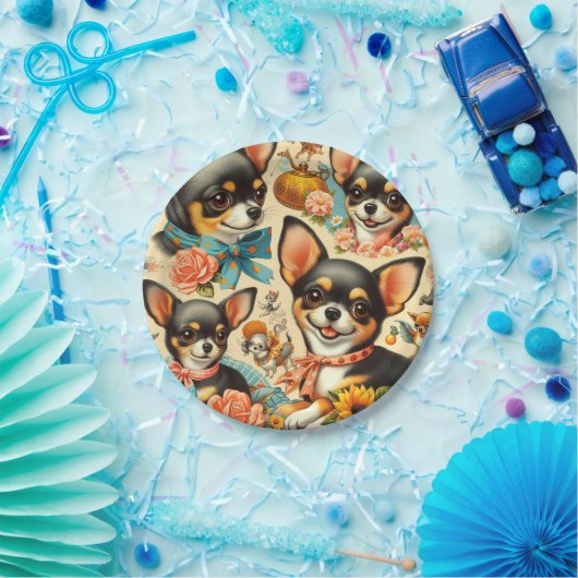  Schattigee naadloze Chihuahua Papieren Bordje (Feest)