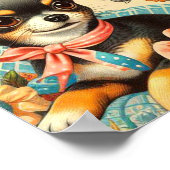  Schattigee naadloze Chihuahua Poster (Hoek)