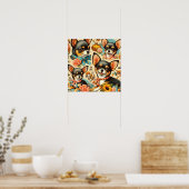  Schattigee naadloze Chihuahua Poster (Keuken)
