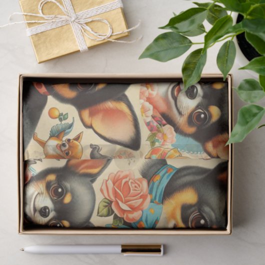 Schattigee naadloze Chihuahua Tissuepapier (Geschenk)