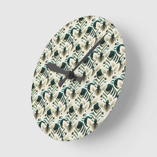 Schattigee naadloze zebra. ronde klok (Hoek)