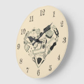 Schattigee naaikit in hartvorm riool naaiwerk grote klok (Hoek)