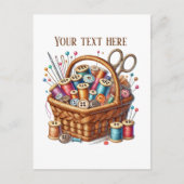 Schattigee naailiefhebbers tekst toevoegen briefkaart (Voorkant)