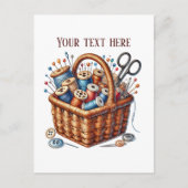 Schattigee naailiefhebbers tekst toevoegen briefkaart (Voorkant)