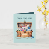 Schattigee naailiefhebbers tekst toevoegen kaart (Gele Bloem)