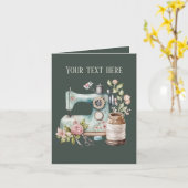 Schattigee naailiefhebbers tekst toevoegen kaart (Gele Bloem)