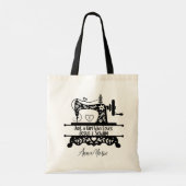 Schattigee  naaimachine tote bag (Achterkant)