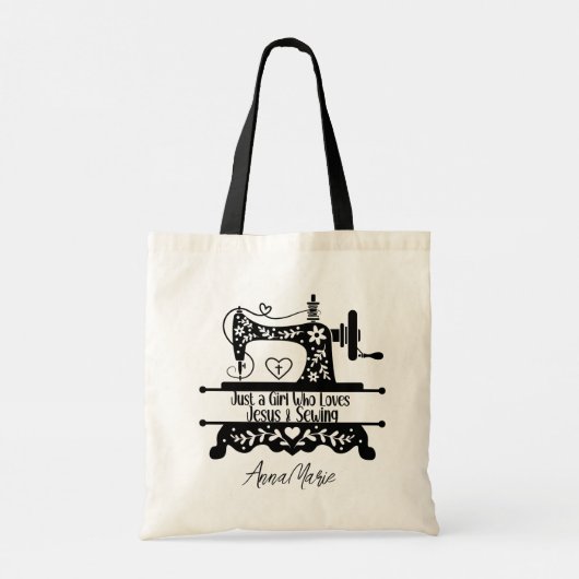 Schattigee naaimachine tote bag (Achterkant)