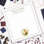 Schattigee naam Gepersonaliseerde Waterverf Fox No Notitieblok