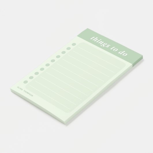 Schattigee naam Groene School Dagelijkse Taken Post-it® Notes (Schuin)