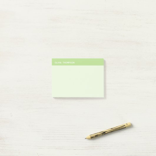 Schattigee naam Groene Sticky Post-it® Notes (Op bureau)