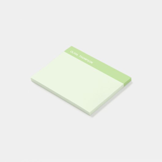 Schattigee naam Groene Sticky Post-it® Notes (Schuin)