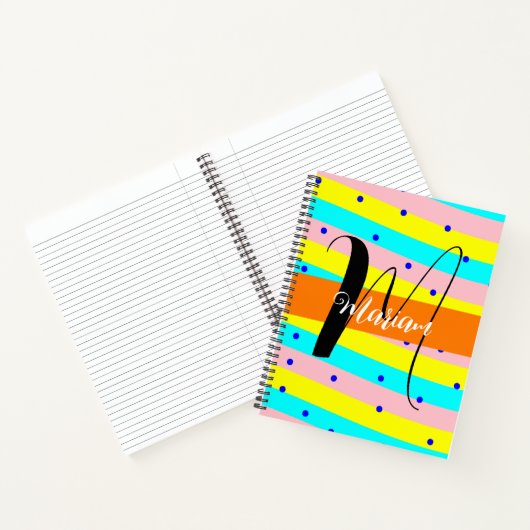 Schattigee naam Monogram - esthetisch veelkleurig Notitieboek (Binnen)