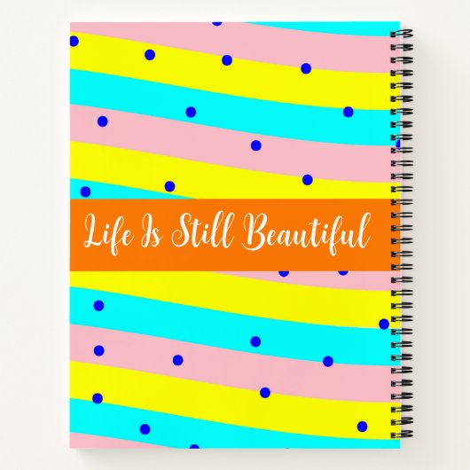 Schattigee naam Monogram - esthetisch veelkleurig Notitieboek (Achterkant)