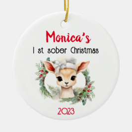 Schattigee  naam & nuchterheid Datum Kerstmis Keramisch Ornament