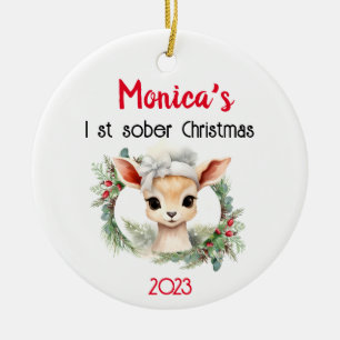 Schattigee  naam & nuchterheid Datum Kerstmis Keramisch Ornament