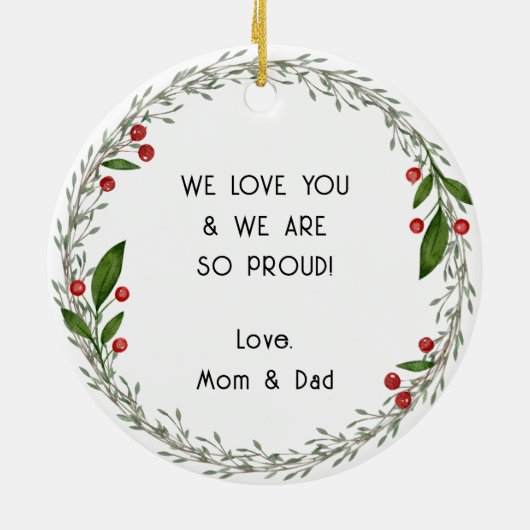 Schattigee  naam & nuchterheid Datum Kerstmis Keramisch Ornament (Achterkant)