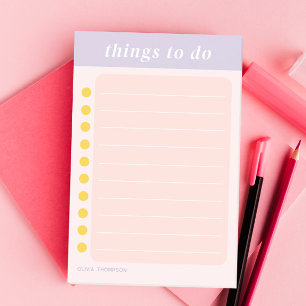 Schattigee naam Paarse School Checklist Post-it® Notes