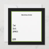 Schattigee naam toevoegen Pizza Dinosaurus Party Kaart (Achterkant)