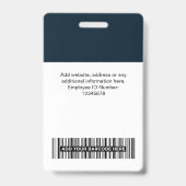 Schattigee naam werknemer Foto personeel Label Badge (Achterkant)