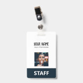 Schattigee naam werknemer Foto personeel Label Badge (Voorzijde met clip)