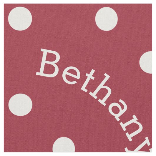 Schattigee naam Wine Dark Pink Polka Dot Stof (Close Up)
