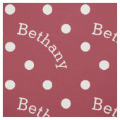 Schattigee naam Wine Dark Pink Polka Dot Stof (Swatch)