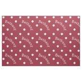 Schattigee naam Wine Dark Pink Polka Dot Stof (Fat Quarter)