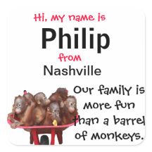 Schattigee naambadges voor familiebijeenkomsten