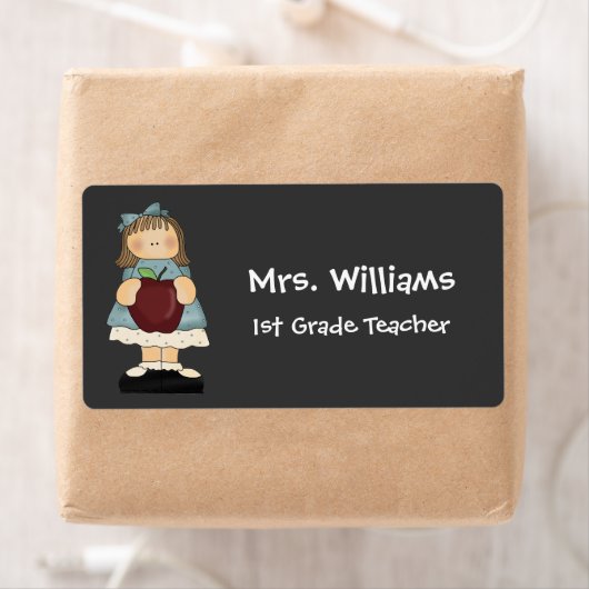 Schattigee naamlabels voor docenten etiket (Insitu)