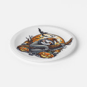 Schattigee nacht Luiaard Halloween Classic T-shirt Papieren Bordje (Gekanteld)