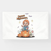 Schattigee nachtmerrie Chucky Halloween Spandoek (Horizontaal)