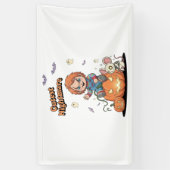 Schattigee nachtmerrie Chucky Halloween Spandoek (Verticaal)