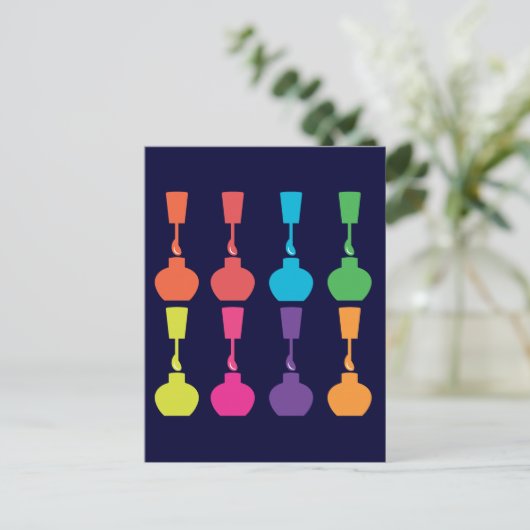 Schattigee nagellak! briefkaart (Staand voorkant)