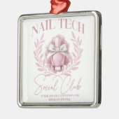 Schattigee Nail tech Coquette Nail Polish Social C Metalen Ornament (Links)