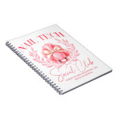 Schattigee Nail tech Coquette Nail Polish Social C Notitieboek (Rechterzijde)