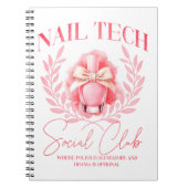 Schattigee Nail tech Coquette Nail Polish Social C Notitieboek (Voorkant)