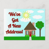 Schattigee Naive Art House Change of Address Brief Aankondigingskaart (Voorkant)