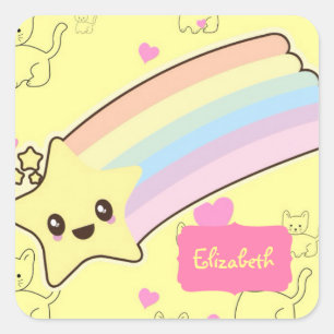 Schattigee Named Gifts voor Kleindochter Dochter K Vierkante Sticker