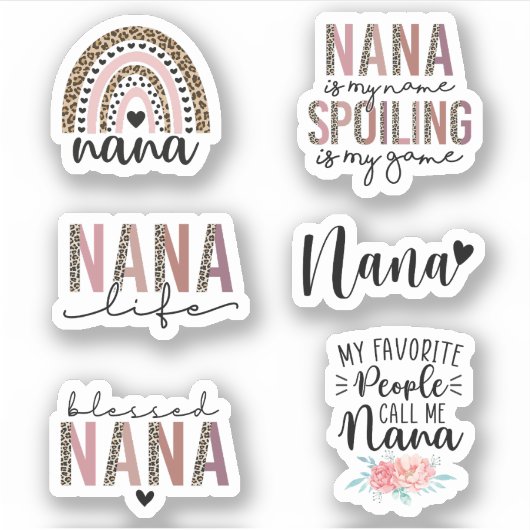 Schattigee Nana, Gift voor Oma, Grootmoeder Gift Sticker (Voorkant)
