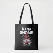 Schattigee Nana Gnomes Red Plaid Christmas Gnome Tote Bag (Voorkant)