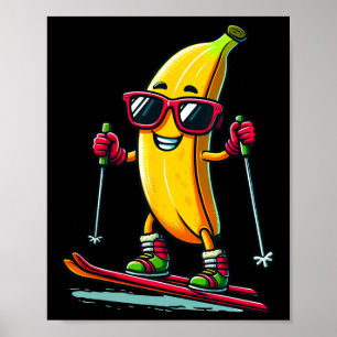 Schattigee Nana Spelen Skiing Fruit Lover Skiing S Poster