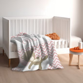 Schattigee Napping Teddy Bear met Custom Monogram Fleece Deken