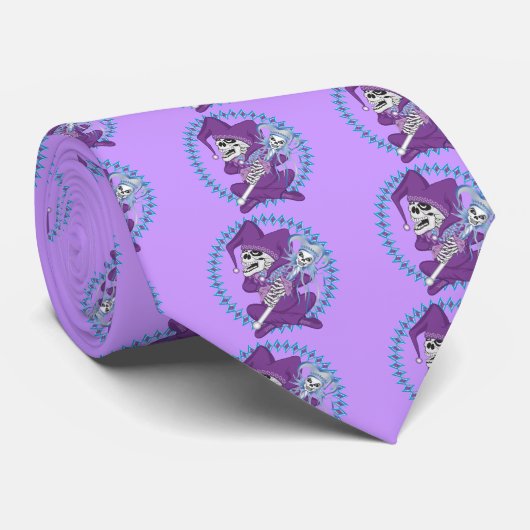 Schattigee nar schedel stropdas (Opgerold)