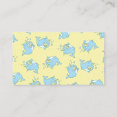 Schattigee Narwhal Baby shower Kawaii Luier Raffle Informatiekaartje (Achterkant)